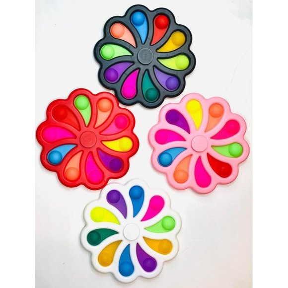 Simple Dimple Digit Flower Popit Fidget Spinner Toy (new) - Picture 1 of 1